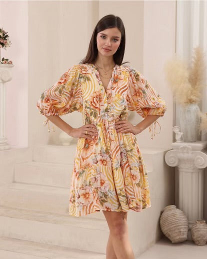 Peach Baby Doll Dress