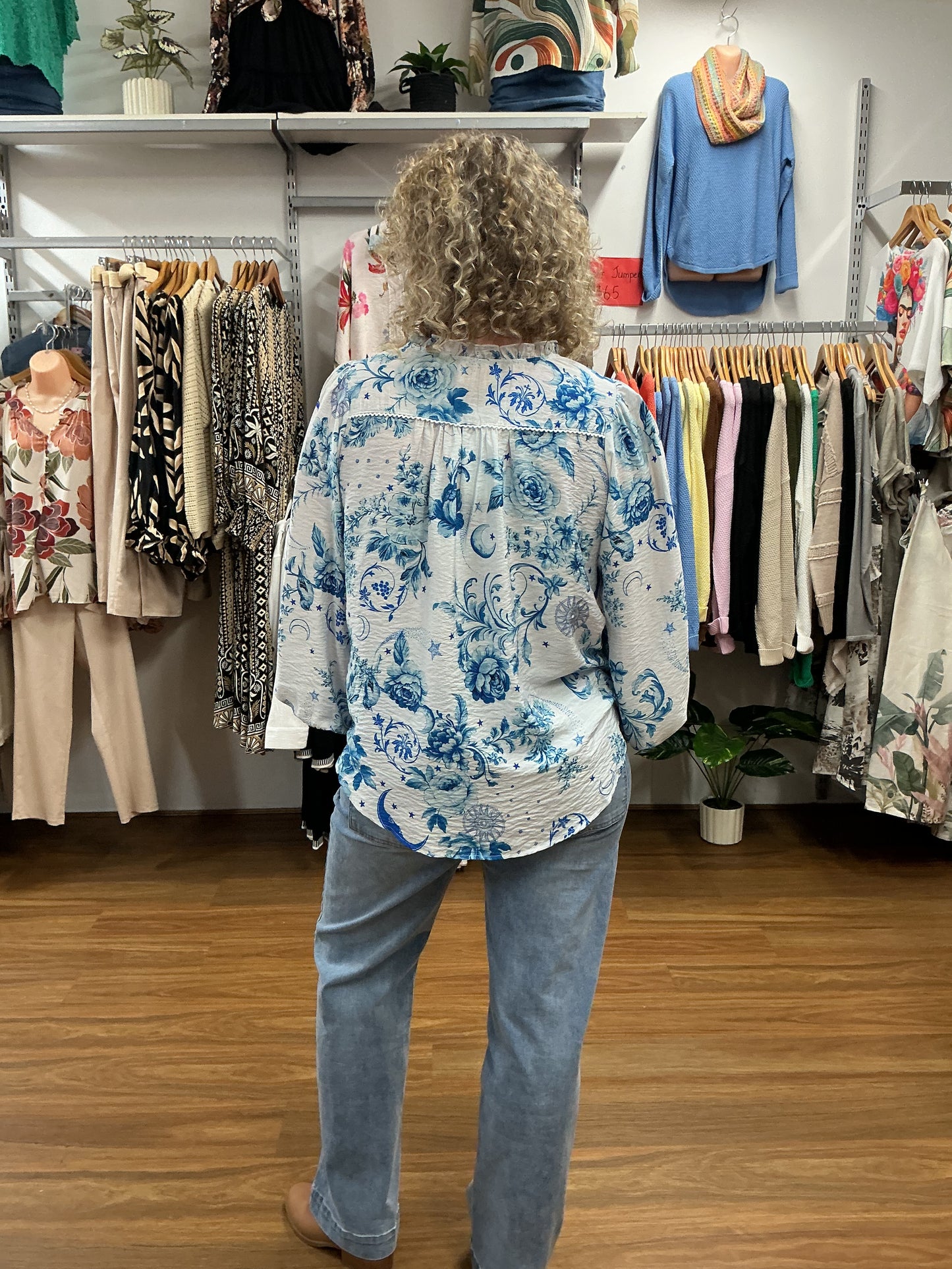 Blue Blossom Blouse