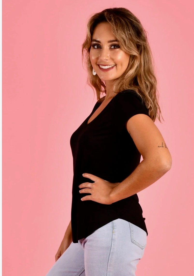 Bamboo V-neck Tops
