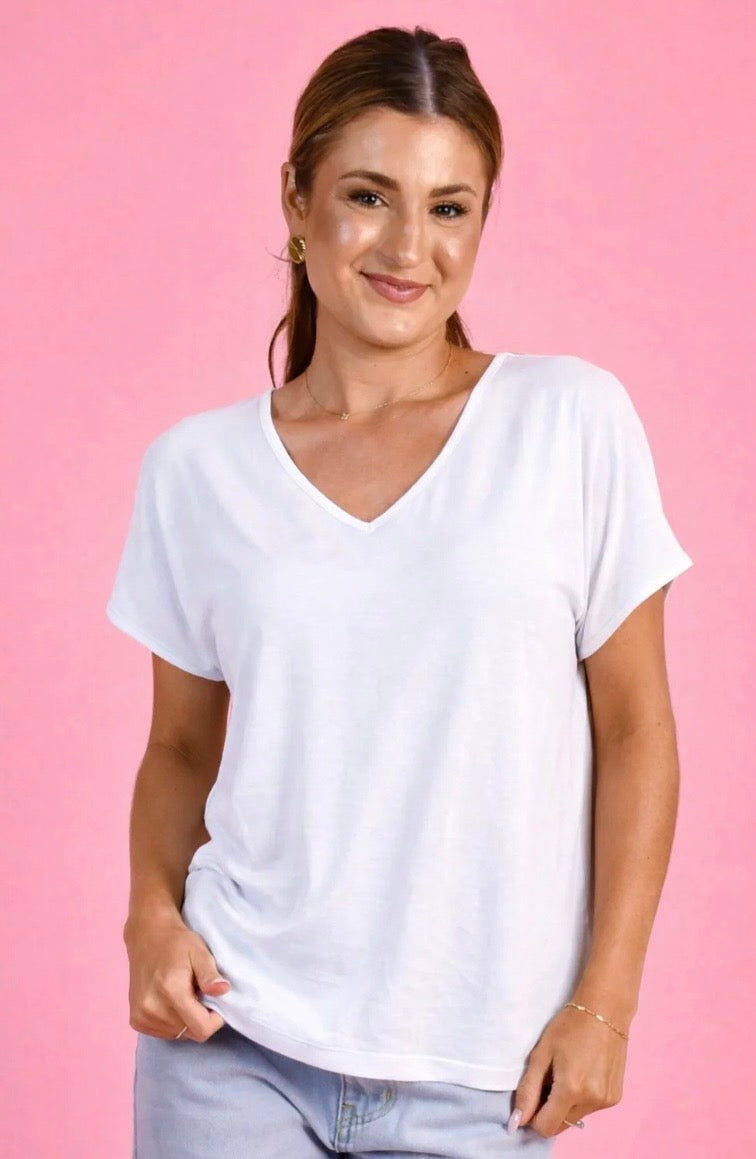 V Neck Box Tee
