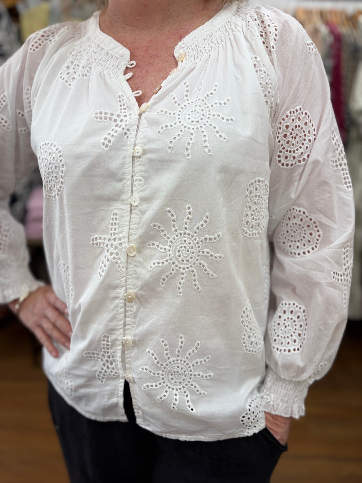 Cotton Lace Blouse