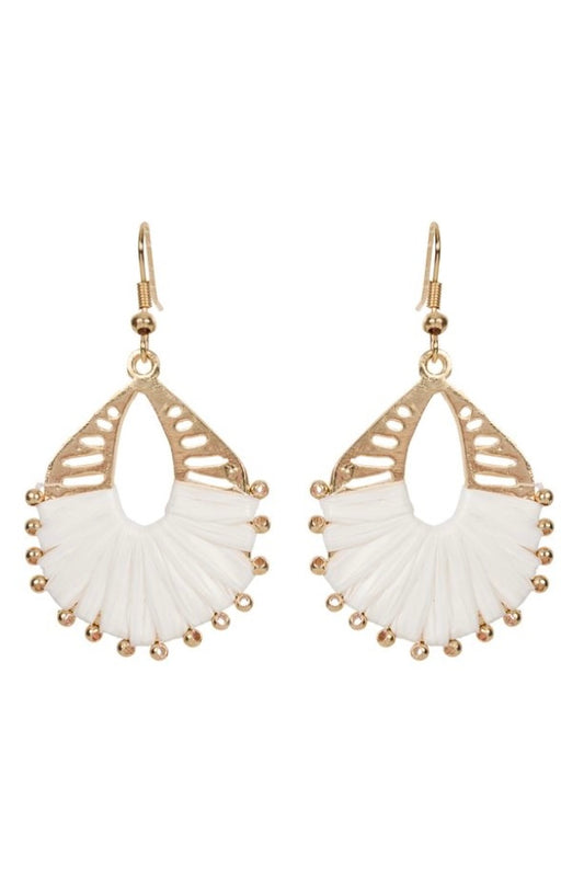 Matera Mix Earring- Gold Weave