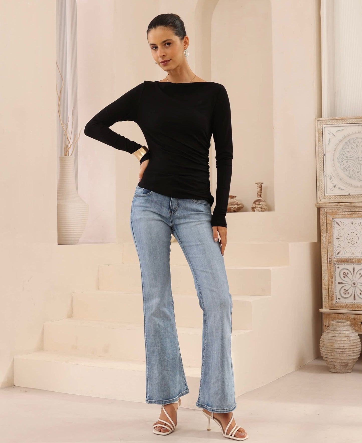 Boat Neckline Top