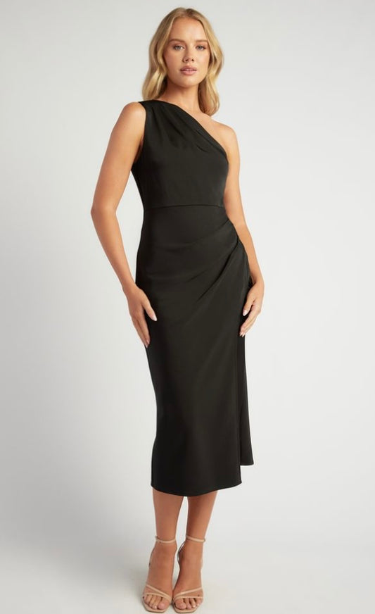 Off shoulder Satin Dress