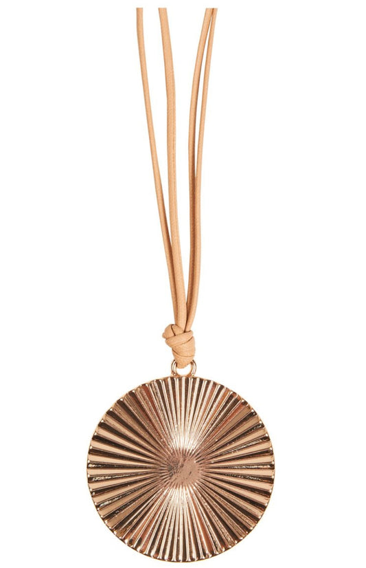 Mizu Necklace - Tan Disc
