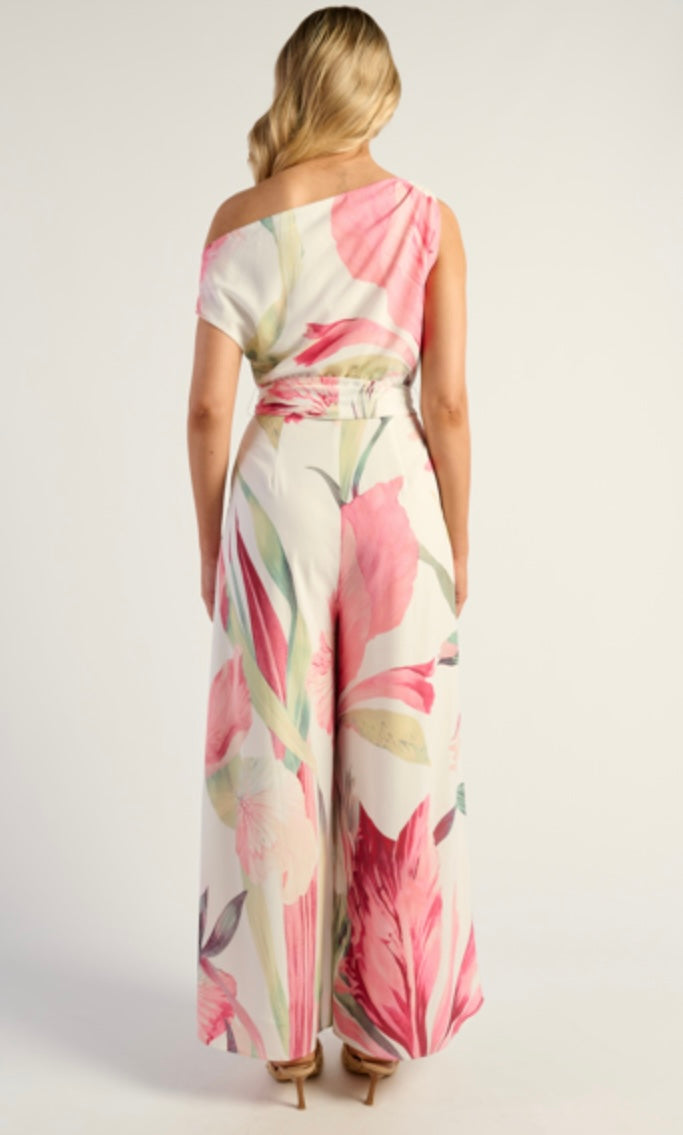 Oasis Floral One-Shoulder Jumpsuit