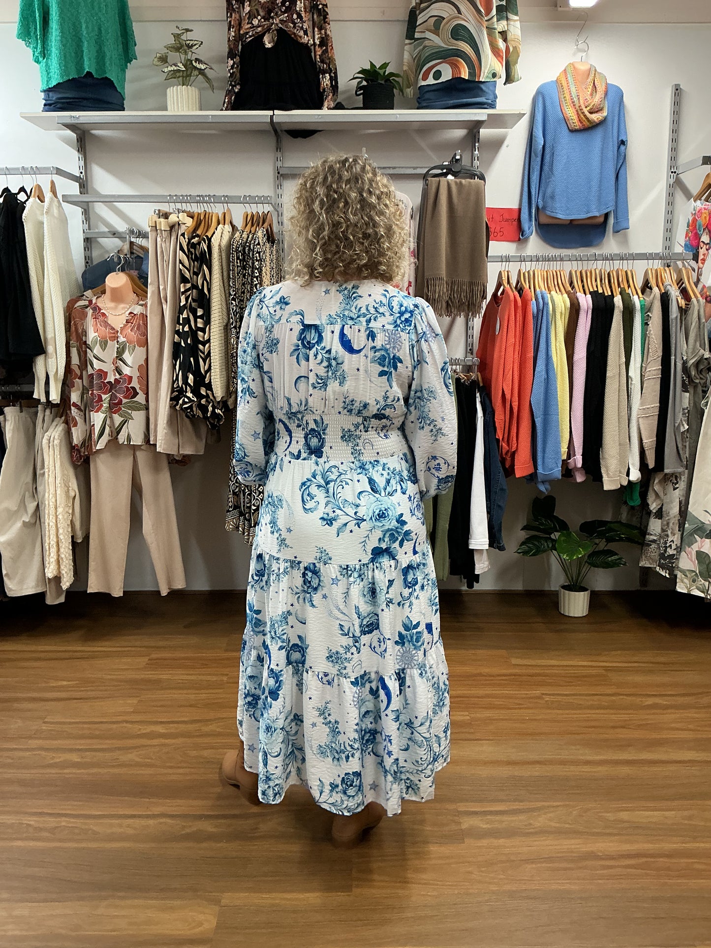 Blue Blossom Maxi Dress