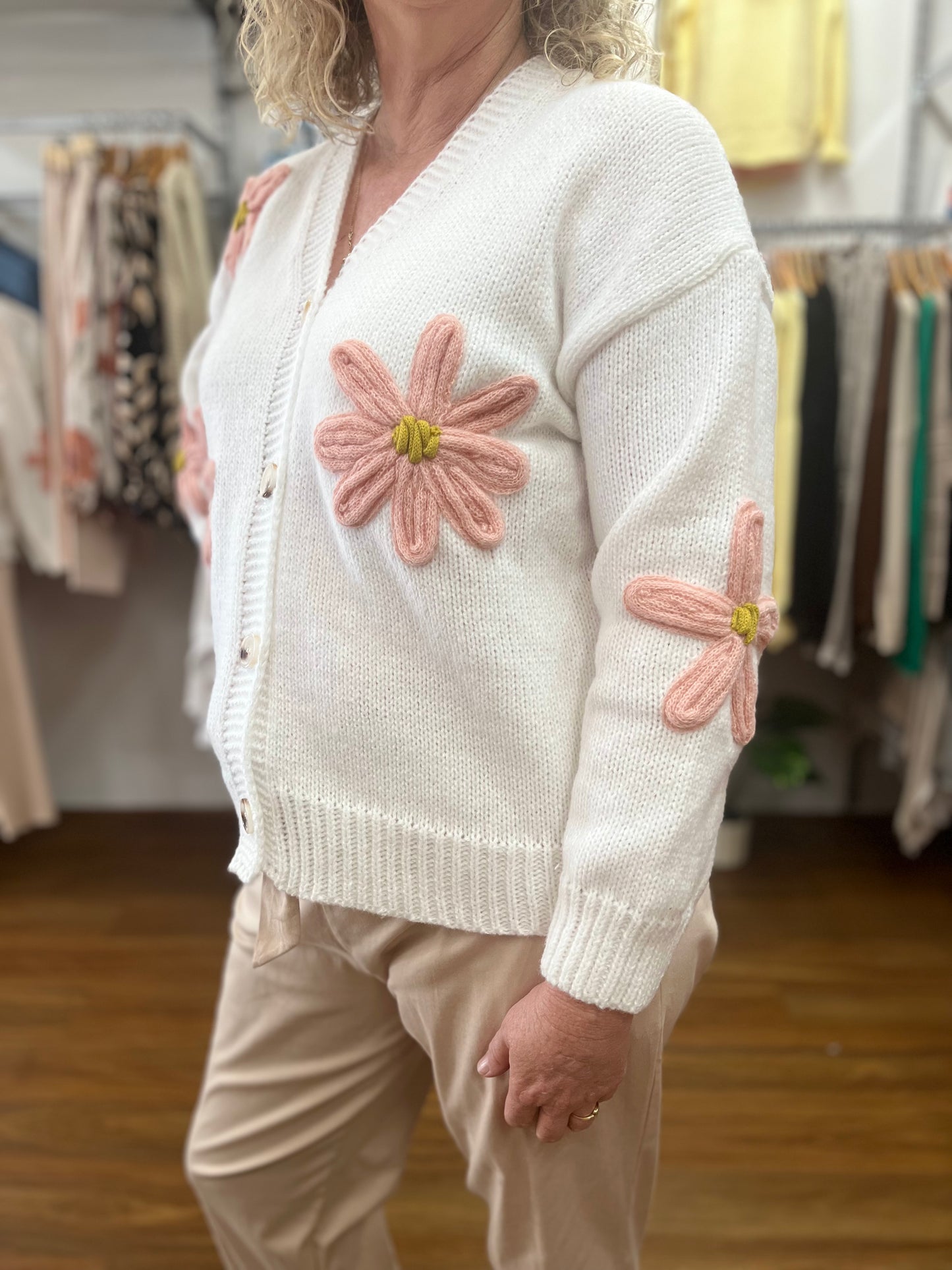 Flower Knit Cardigan