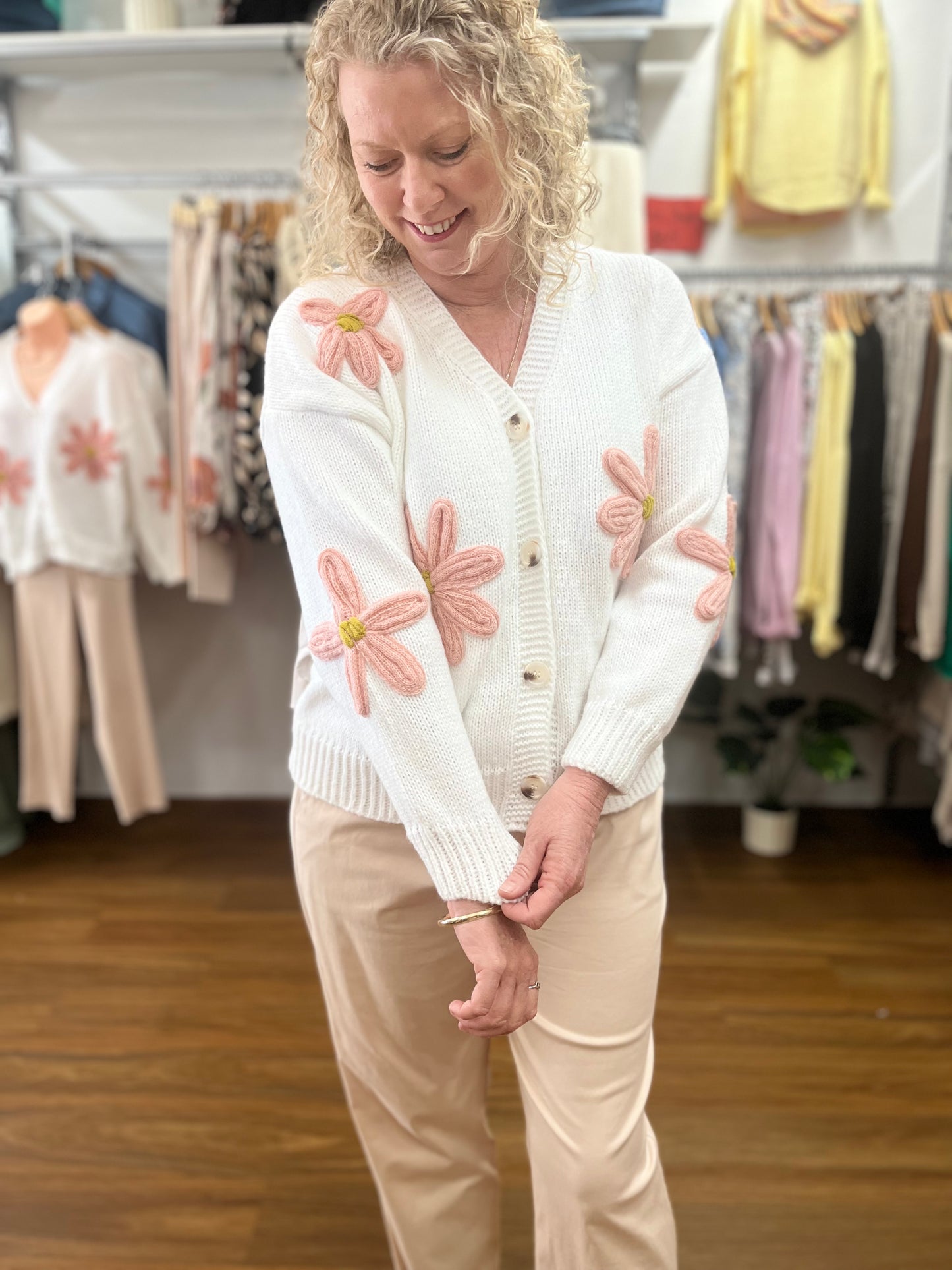 Flower Knit Cardigan