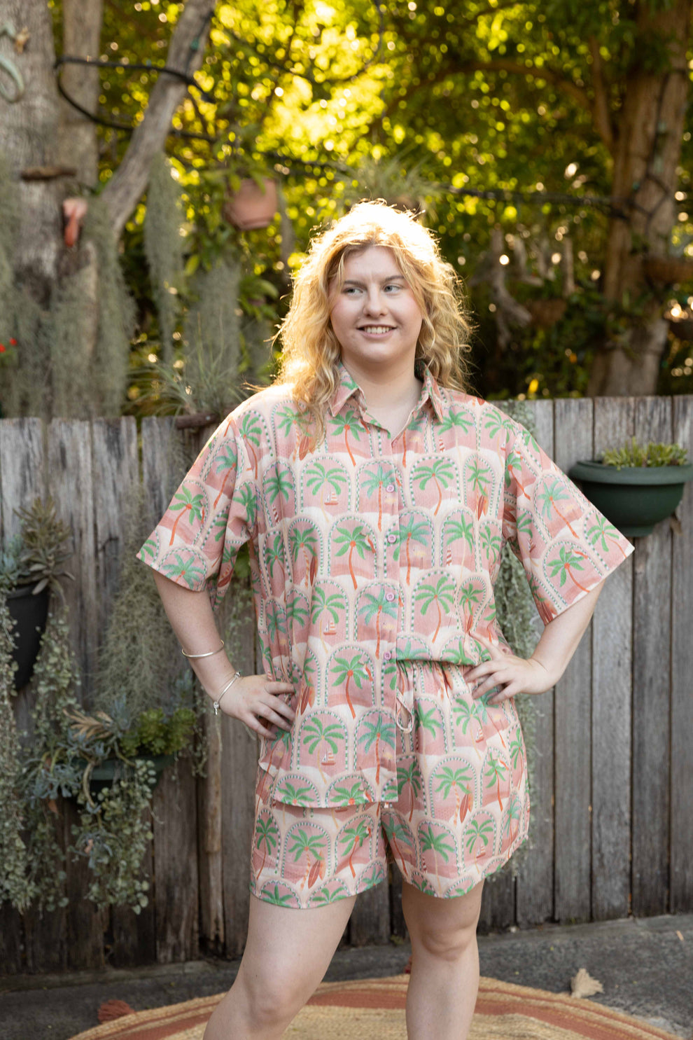 Palm Gathered Top