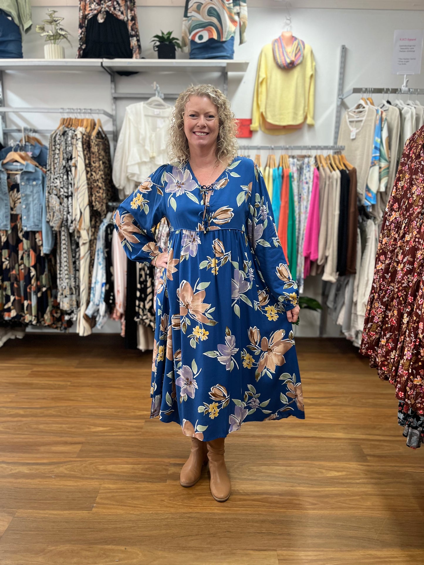 Georgia Blue Penny Midi Dress
