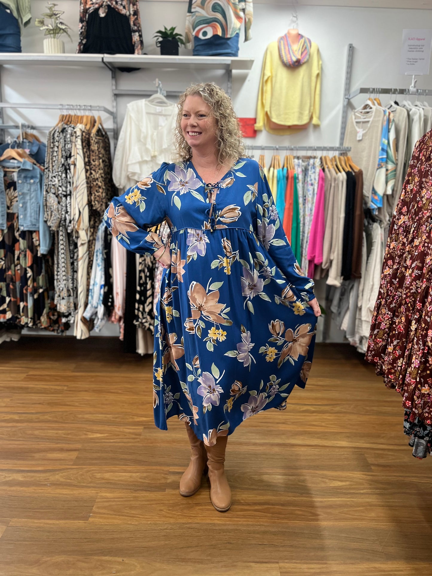 Georgia Blue Penny Midi Dress